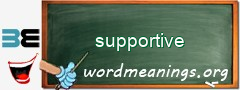 WordMeaning blackboard for supportive